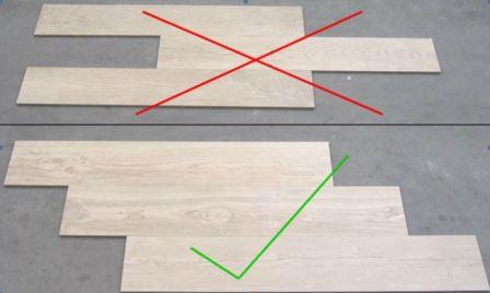 Tips when installing wood-look tiles