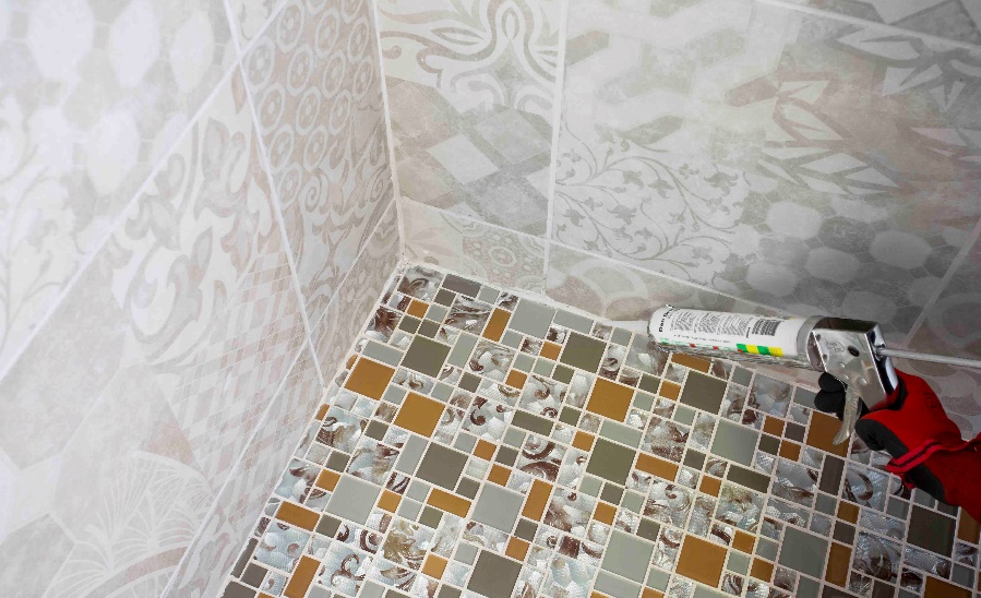 Install Glass Mosaics Onto A Shower Floor, How To Lay Mosaic Tile In Shower Floor